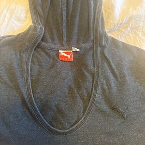dark gray Puma hooded longsleeve